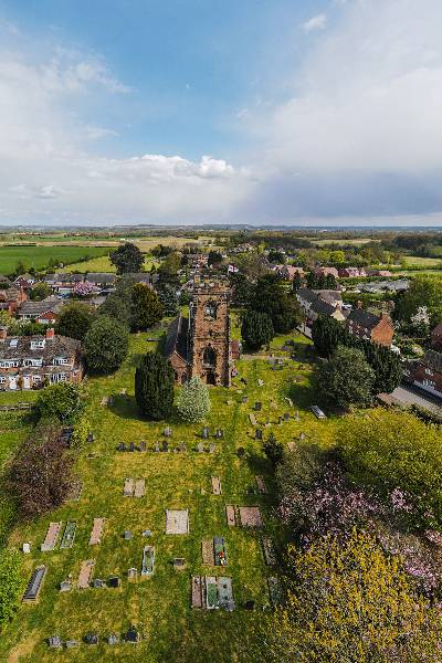 aerial view of middleton parish